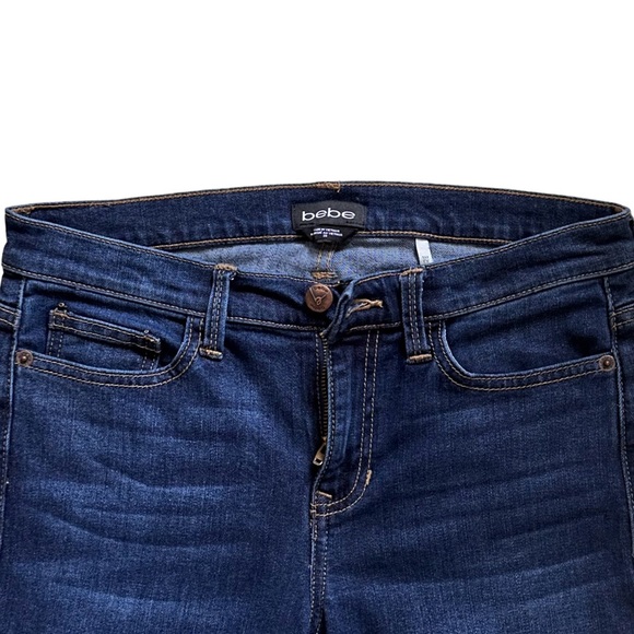 BeBe Medium Wash Raw Hem Flare Jeans Size 28 - Picture 5 of 8